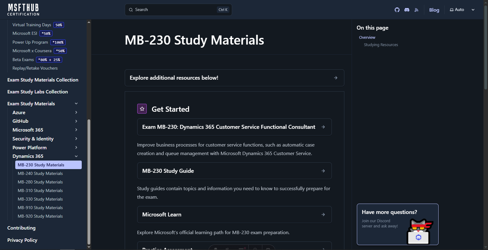 msfthub dynamics page screenshot