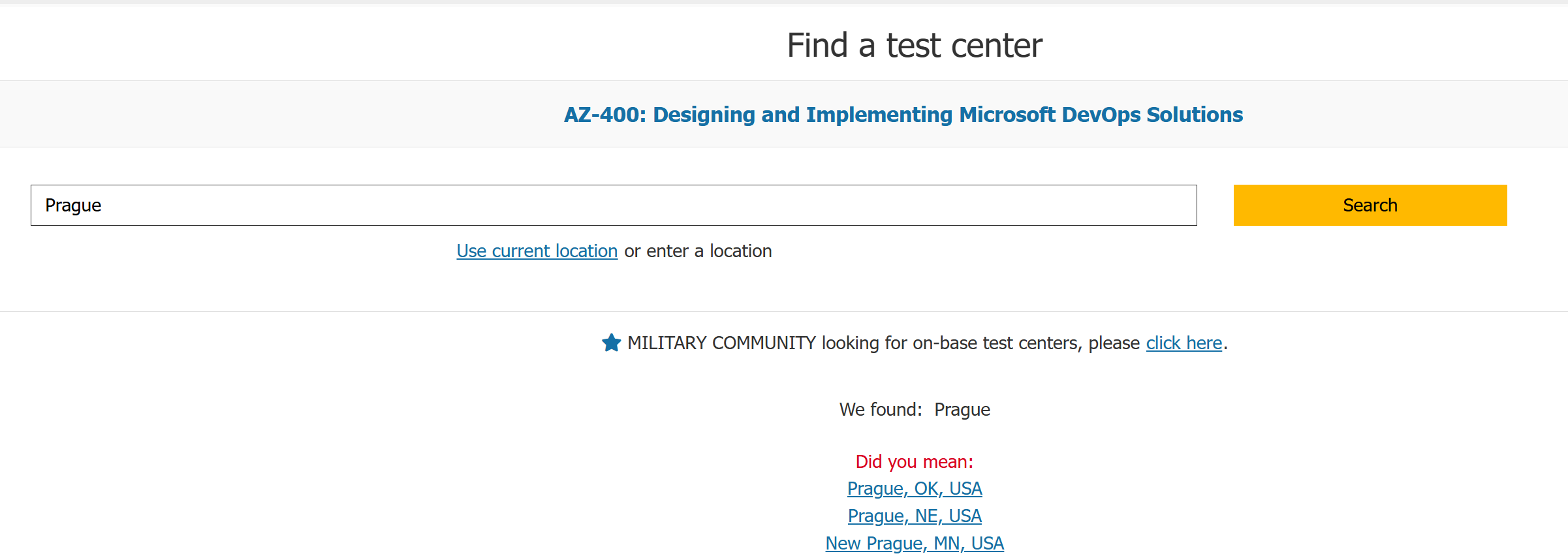 Microsoft Exam Policy Page